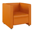 MIRA 1 křeslo, koženka cihlová